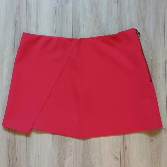 Alice + Olivia Shaylee Bright Poppy Red Mini Skirt 6 - Picture 7 of 15